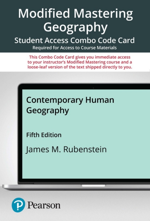 Cover image for book Mastering Geography with Pearson eText + Print Combo Access Code for Contemporary Human Geography