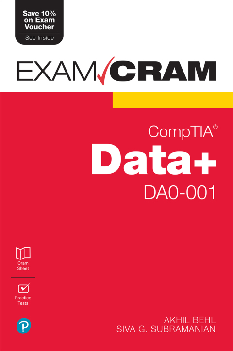 Cover image for book CompTIA Data+ DA0-001 Exam Cram