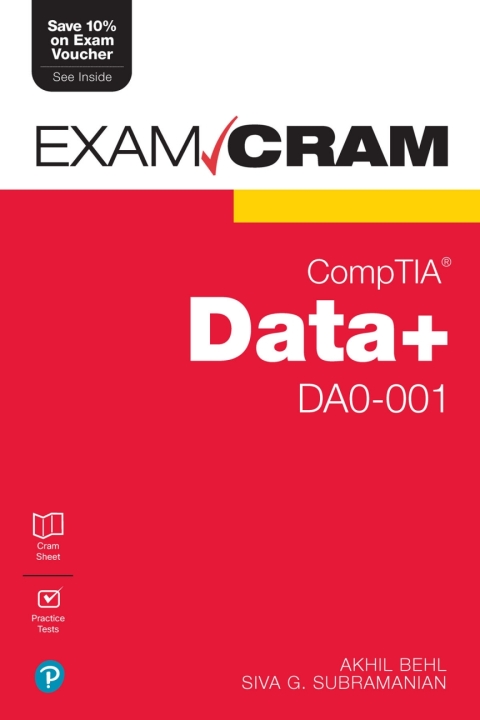 Cover image for book CompTIA Data+ DA0-001 Exam Cram
