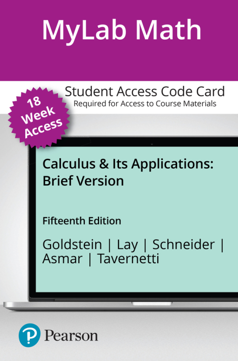 Cover image for book MyLab Math with Pearson eText Access Code for Calculus & Its Applications, Brief Version