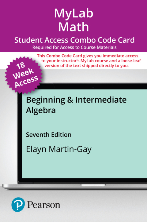 Cover image for book MyLab Math with Pearson eText + Print Combo Access Code for Beginning & Intermediate Algebra