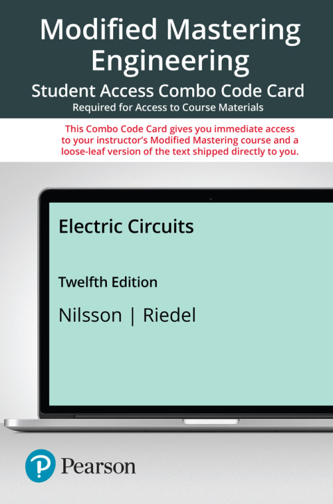 Cover image for book Mastering Engineering with Pearson eText + Print Combo Access Code for Electric Circuits