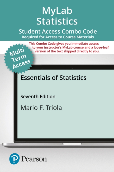 Cover image for book MyLab Statistics with Pearson eText + Print Combo Access Code for Essentials of Statistics
