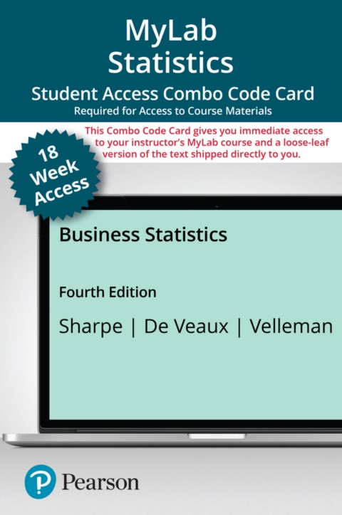Cover image for book MyLab Statistics with Pearson eText + Print Combo Access Code for Business Statistics