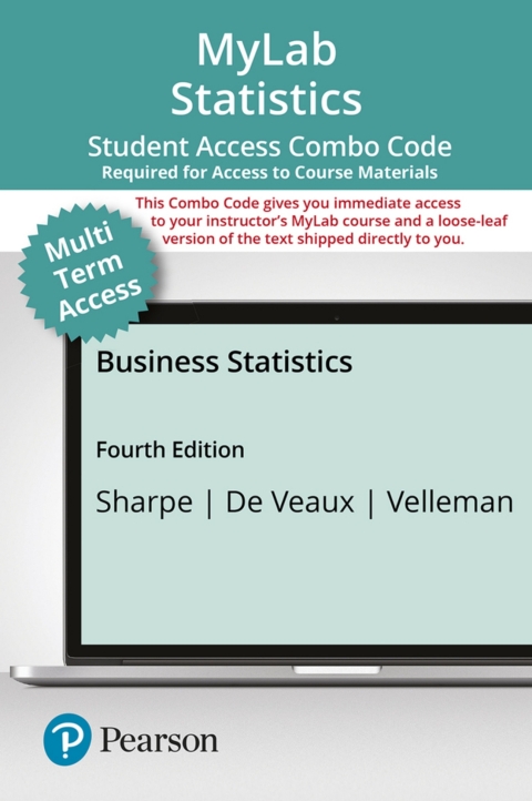 Cover image for book MyLab Statistics with Pearson eText + Print Combo Access Code for Business Statistics
