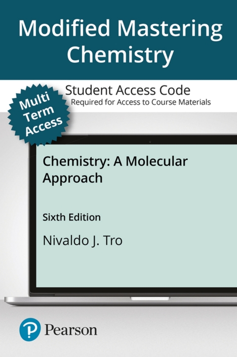Cover image for book Mastering Chemistry with Pearson eText Access Code (24 Months) for Chemistry: A Molecular Approach