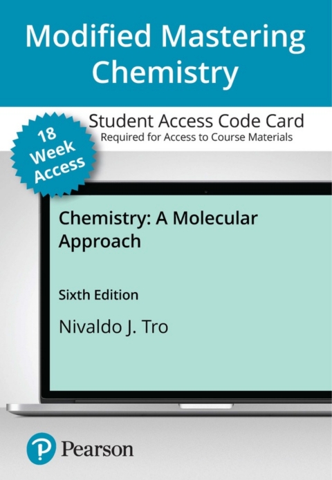 Cover image for book Mastering Chemistry with Pearson eText Access Code (18 Weeks) for Chemistry: A Molecular Approach