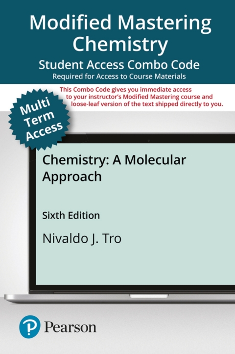 Cover image for book Mastering Chemistry with Pearson eText + Print Combo Access Code (24 Months) for Chemistry: A Molecular Approach