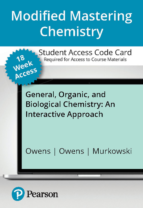 Cover image for book Mastering Chemistry with Pearson eText Access Code (18 Weeks) for General, Organic, and Biological Chemistry