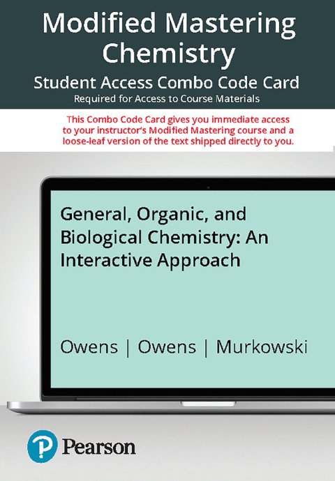 Cover image for book Mastering Chemistry with Pearson eText + Print Combo Access Code (24 Months) for General, Organic, and Biological Chemistry