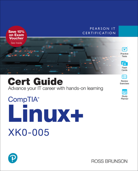 Cover image for book CompTIA Linux+ XK0-005 Cert Guide