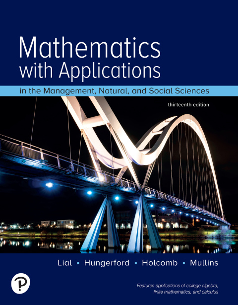Cover image for book Mathematics with Applications In the Management, Natural, and Social Sciences