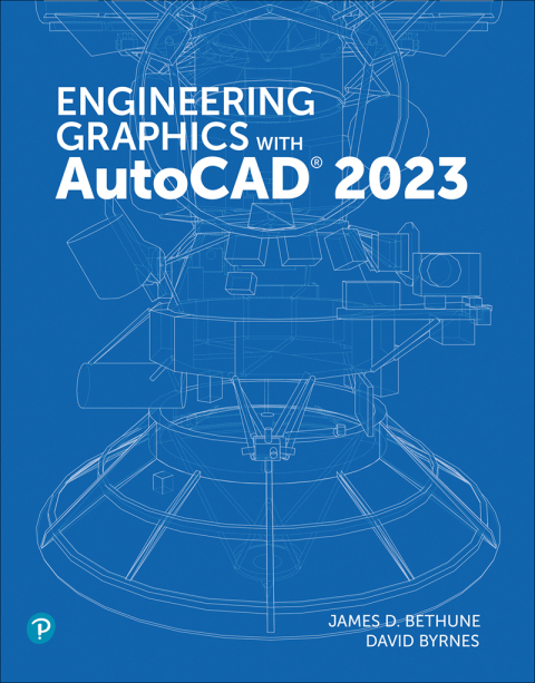 Cover image for book Engineering Graphics with AutoCAD 2023