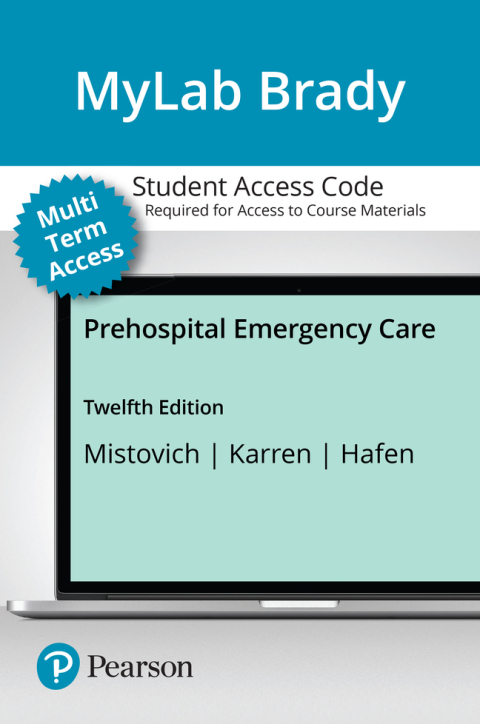 Cover image for book Prehospital Emergency Care MyLab Brady with Pearson eText Access Code Card