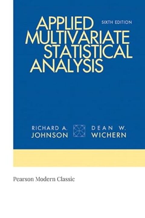 Cover image for book Applied Multivariate Statistical Analysis (Pearson+)