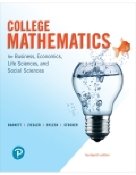 Cover image for book College Mathematics for Business, Economics, Life Sciences, and Social Sciences, Digital Update (Pearson+)