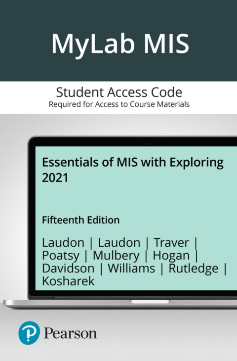Cover image for book MyLab MIS with Pearson eText Access Code for Essentials of MIS + 2021