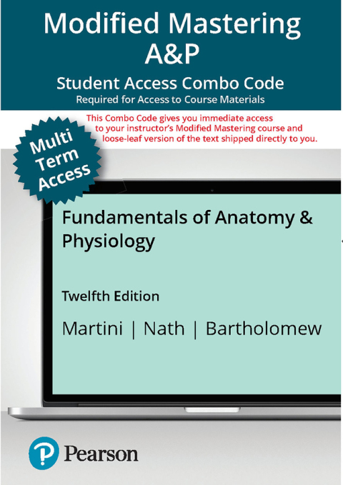 Cover image for book Mastering A&P with Pearson eText (up to 24 months) + Print Combo Access Code for Fundamentals of Anatomy and Physiology