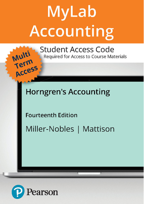 Horngren's Accounting Mylab Accouting W/ Pearson Etext Access Code (Digital)