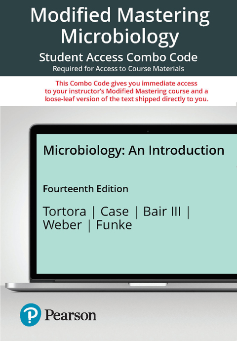 Cover image for book Mastering Microbiology with Pearson eText + Print Combo Access Code for Microbiology: An Introduction