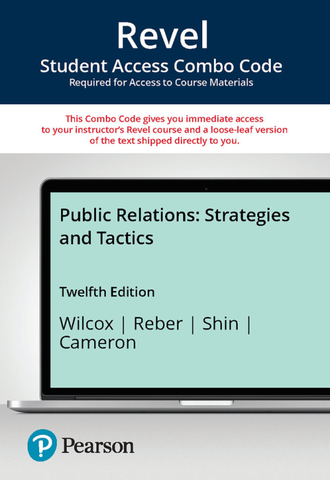 Cover image for book Public Relations: Strategies and Tactics -- Revel + Print Combo Access Code