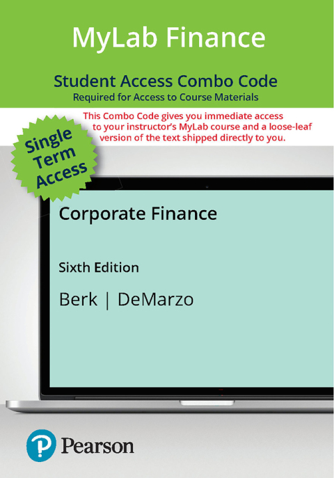 Cover image for book Corporate Finance -- MyLab Finance with Pearson eText + Print Combo Access Code
