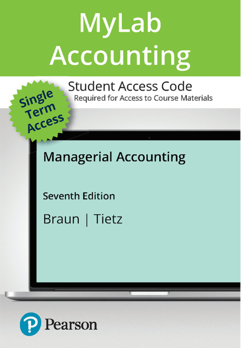 Cover image for book Managerial Accounting -- MyLab Accounting with Pearson eText Access Code