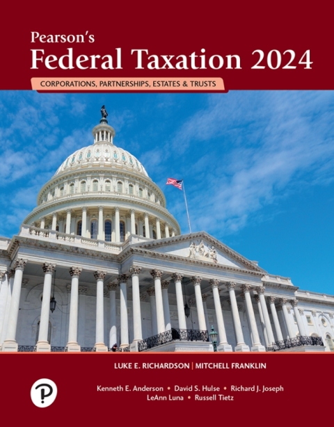 Cover image for book Pearson's Federal Taxation 2024 Corporations, Partnerships, Estates, & Trusts