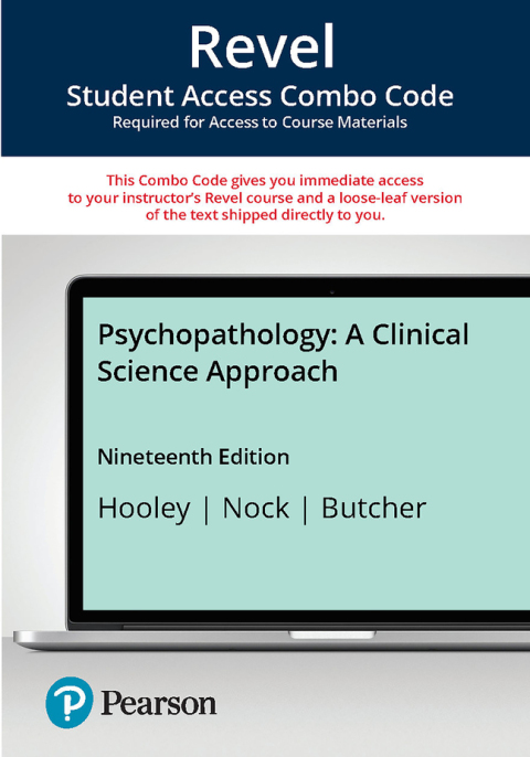 Cover image for book Revel + Print Combo Access Code for Psychopathology: A Clinical Science Approach