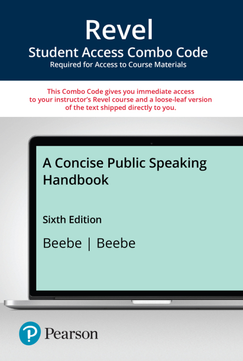 Cover image for book A Concise Public Speaking Handbook -- Revel + Print Combo Access Code