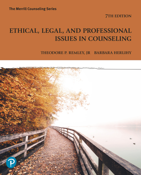 Cover image for book Ethical, Legal, and Professional Issues in Counseling (Pearson+)