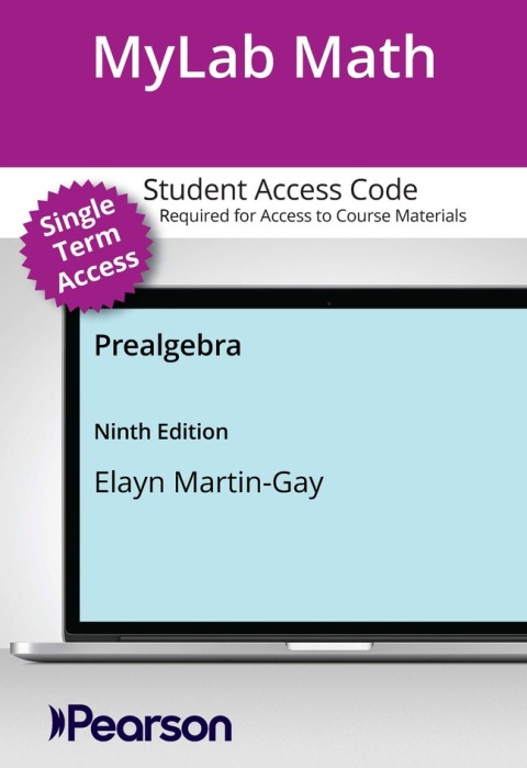 Cover image for book MyLab Math with Pearson eText (up to 18-weeks) Access Code for Prealgebra