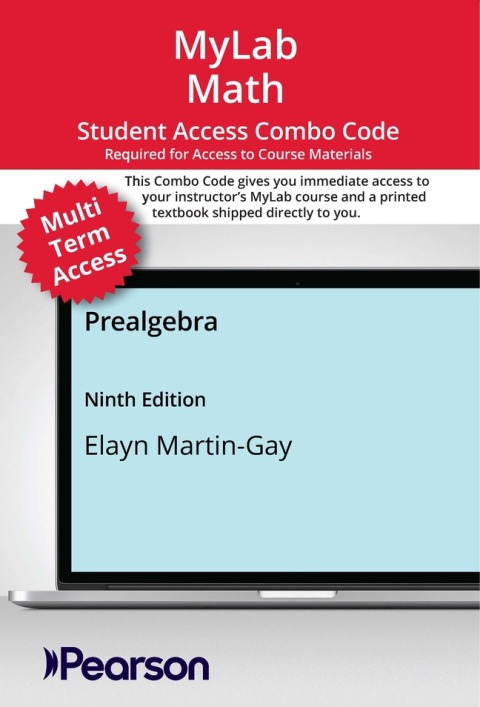 Cover image for book MyLab Math with Pearson eText (up to 24 months) + Print Combo Access Code for Prealgebra