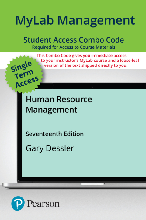 Cover image for book Human Resource Management -- MyLab Management with Pearson eText + Print Combo Access Code