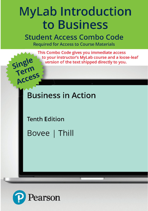 Cover image for book Business in Action -- MyLab Intro to Business with Pearson eText + Print Combo Access Code
