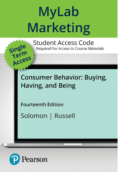 Cover image for book Consumer Behavior: Buying, Having, Being -- MyLab Marketing with Pearson eText Access Code