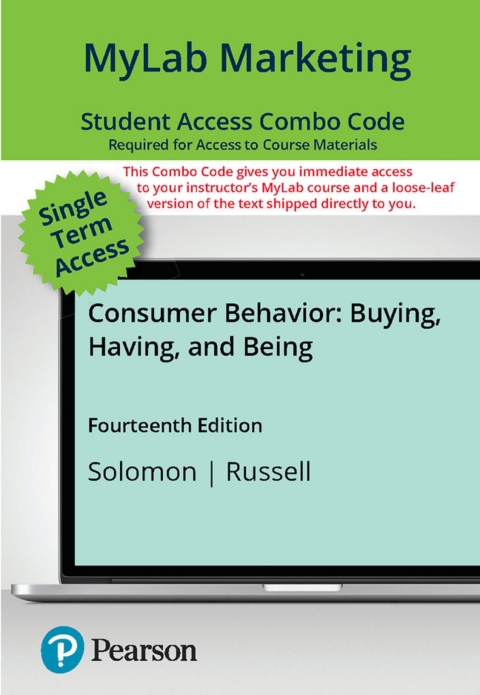 Cover image for book Consumer Behavior: Buying, Having, Being -- MyLab Marketing with Pearson eText + Print Combo Access Code