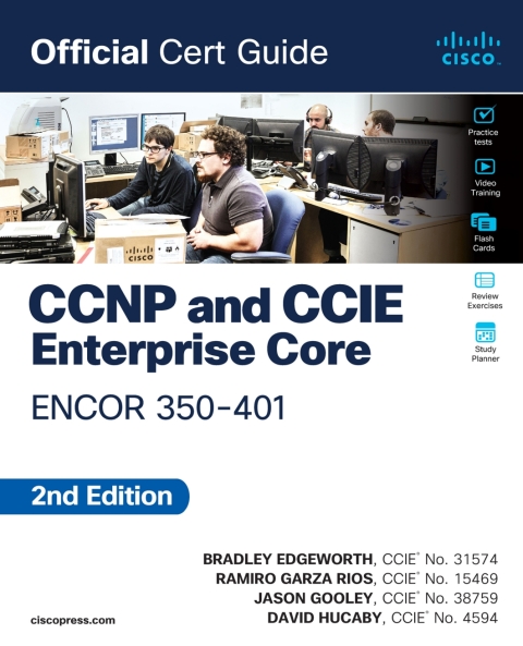 Cover image for book CCNP and CCIE Enterprise Core ENCOR 350-401 Official Cert Guide