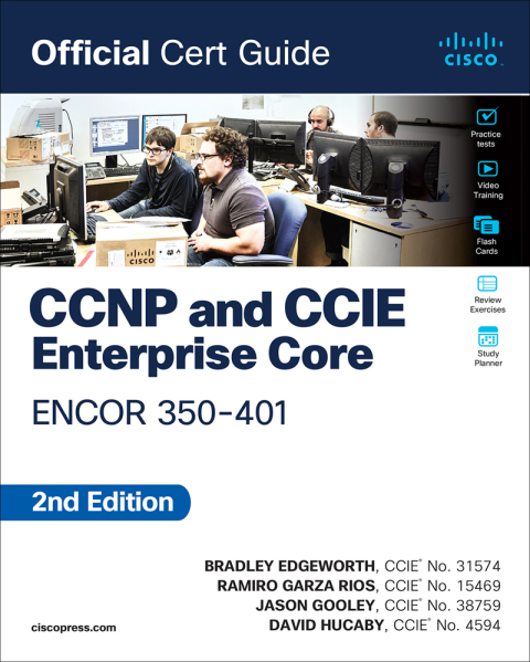 Cover image for book CCNP and CCIE Enterprise Core ENCOR 350-401 Official Cert Guide