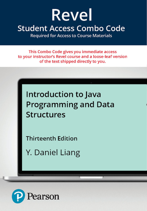 Cover image for book Introduction to Java Programming and Data Structures -- Revel + Print Combo Access Code