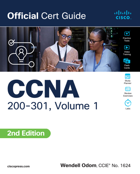 Cover image for book CCNA 200-301 Official Cert Guide, Volume 1