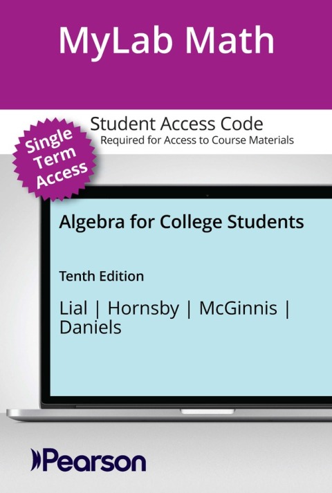 Cover image for book MyLab Math with Pearson eText (up to 18-weeks) Access Code for Beginning & Intermediate Algebra