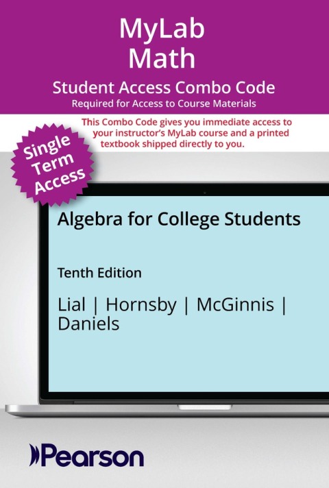 Cover image for book MyLab Math with Pearson eText (up to 18-weeks) + Print Combo Access Code for Beginning & Intermediate Algebra