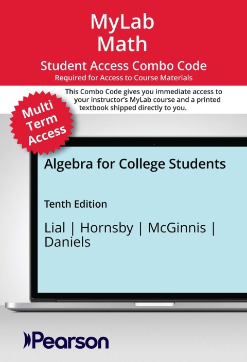 Cover image for book MyLab Math with Pearson eText (up to 24 months) + Print Combo Access Code for Beginning & Intermediate Algebra