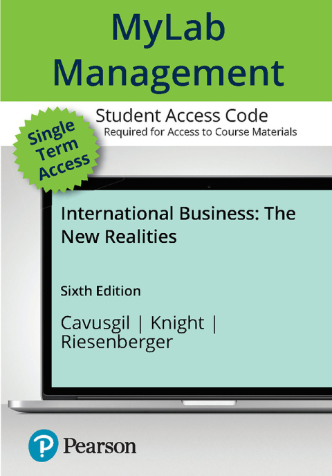 Cover image for book International Business: The New Realities -- MyLab Biz with Pearson eText Access Code