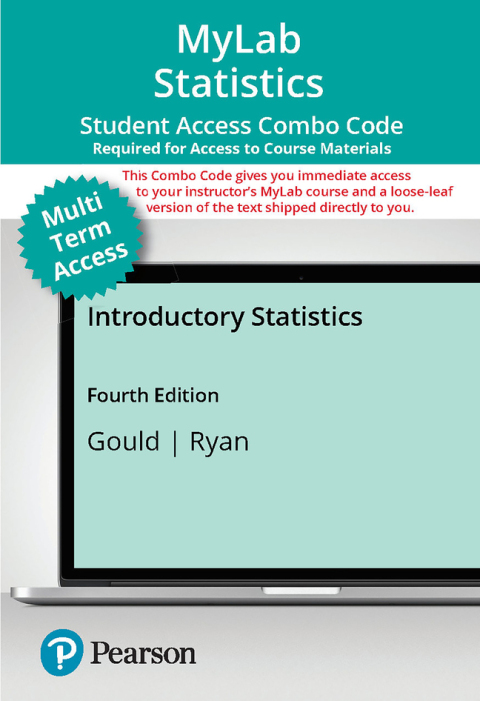 Cover image for book MyLab Statistics with Pearson eText (up to 24 months) + Print Combo Access Code for Introductory Statistics