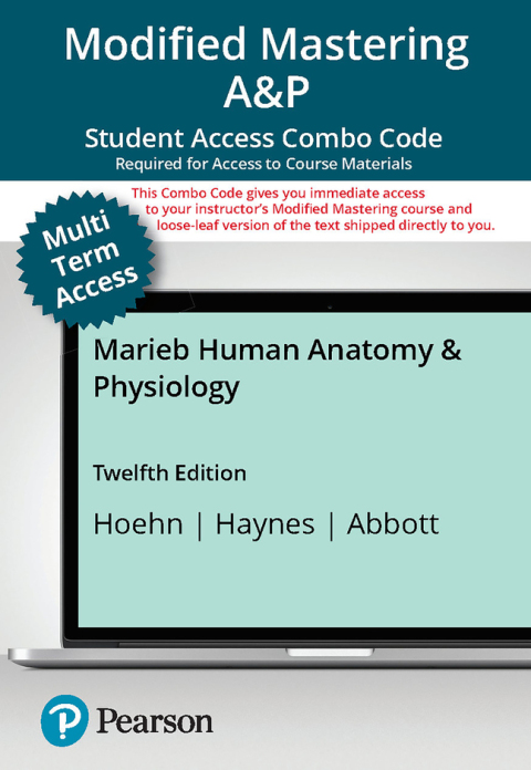 Cover image for book Mastering A&P with Pearson eText (up to 24 months) + Print Combo Access Code for Marieb Human Anatomy & Physiology