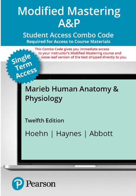 Cover image for book Mastering A&P with Pearson eText (up to 18-weeks) + Print Combo Access Code for Marieb Human Anatomy & Physiology