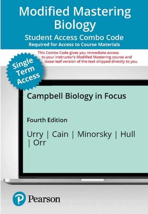 Cover image for book Mastering Biology with Pearson eText (up to 18-weeks) + Print Combo Access Code for Campbell Biology in Focus