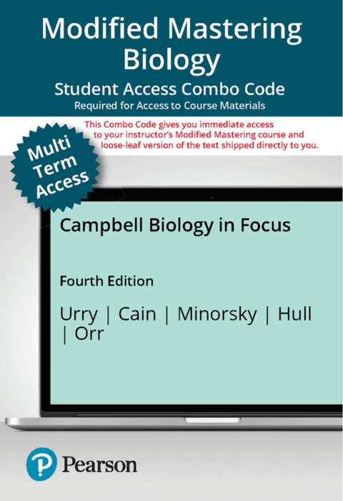 Cover image for book Mastering Biology with Pearson eText (up to 24 months) + Print Combo Access Code for Campbell Biology in Focus